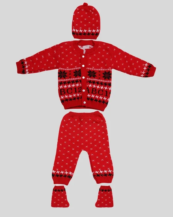Red_Knitted_Sweater,_Leggings,_Cap_&_Booties_Full_Suit_For_Baby_(4_Pcs)