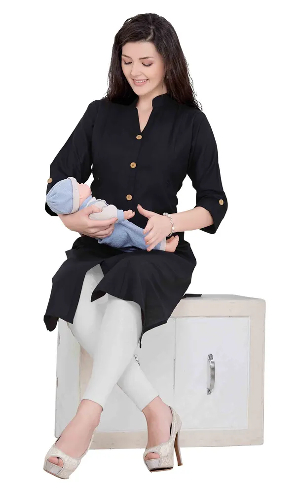 Black_Maternity_Kurta_For_Pre_And_Post_Pregnancy_For_Women