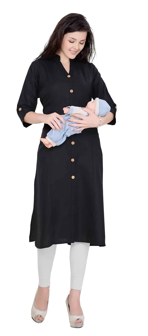 Black_Maternity_Kurta_For_Pre_And_Post_Pregnancy_For_Women