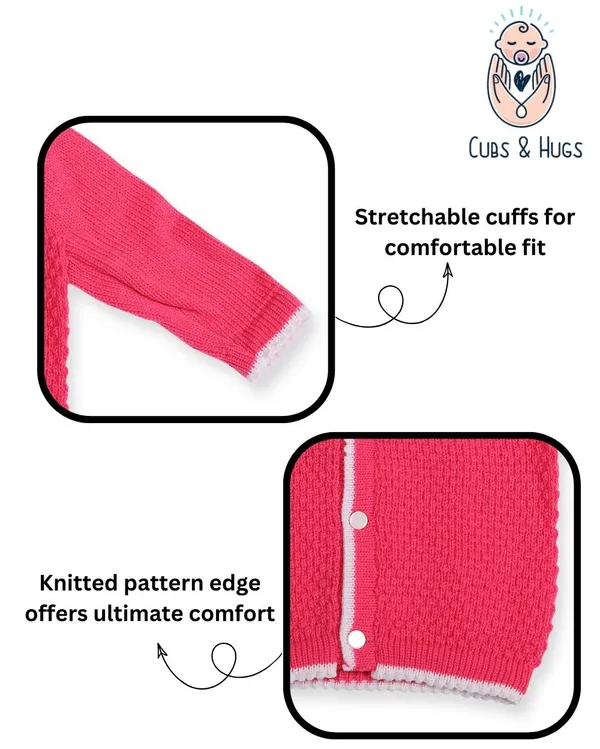 Pink_Sweater_Front_Open_V_Neck_Coat_For_Baby