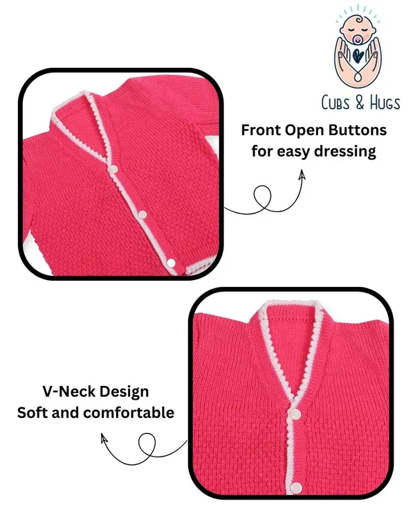 Pink_Sweater_Front_Open_V_Neck_Coat_For_Baby