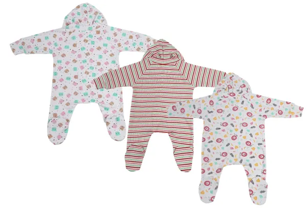 Multicolour_Romper_&_Sleepsuit_Set_For_New_Born_Baby_(Pack_Of_3)