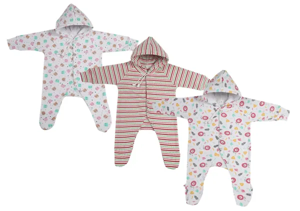 Multicolour_Romper_&_Sleepsuit_Set_For_New_Born_Baby_(Pack_Of_3)