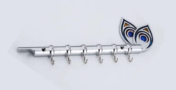 6_Hooks_Silver_Stainless_Steel_Key_Holder