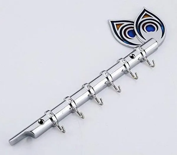 6_Hooks_Silver_Stainless_Steel_Key_Holder