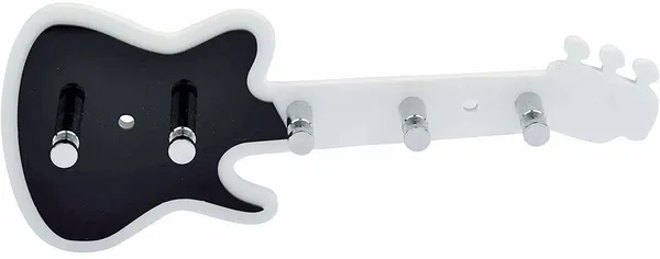 White_Acrylic_Guitar_Acrylic_Key_Holder_(5_Hooks)