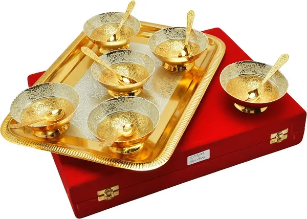 Set_Of_13_Silver_And_Gold_Plated_Royal_Bowl_Set_|_6_Bowl_with_6_Spoon_And_1_Tray