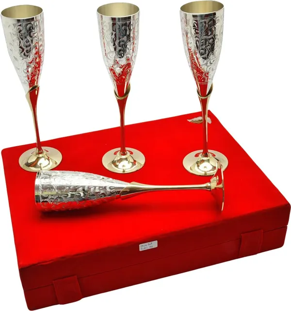 Silver_Plated_Brass_Wine_Goblet/Wine_Glasses_Set_(Set_Of_4_Wine_Glass)