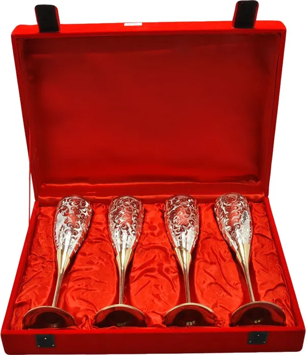 Silver_Plated_Brass_Wine_Goblet/Wine_Glasses_Set_(Set_Of_4_Wine_Glass)