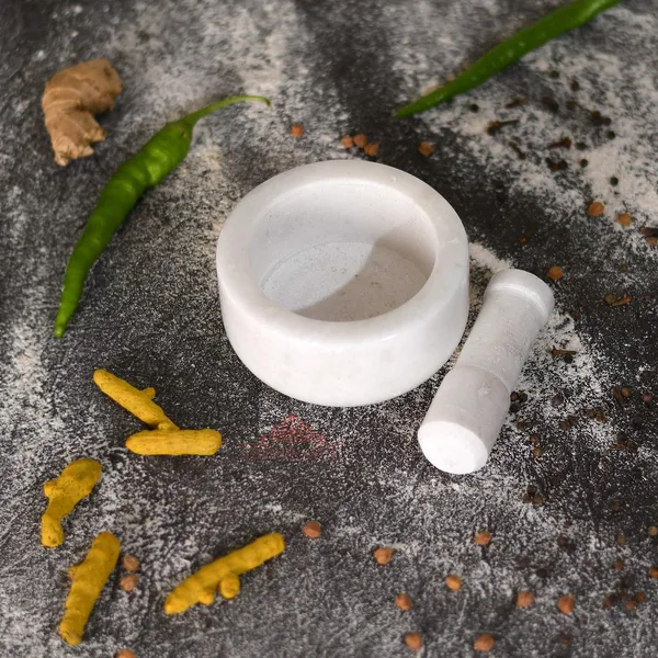 Natural_White_Marble_Mortar_And_Pestle_Set_|_Dasta/Okhli_Masher