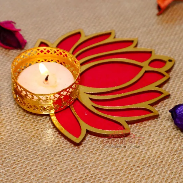 Set_of_6_Traditional_Handmade_Lotus_Candle_Holder_Rangoli_Tealight/Diya/Candles_Set_For_Home_Decoration