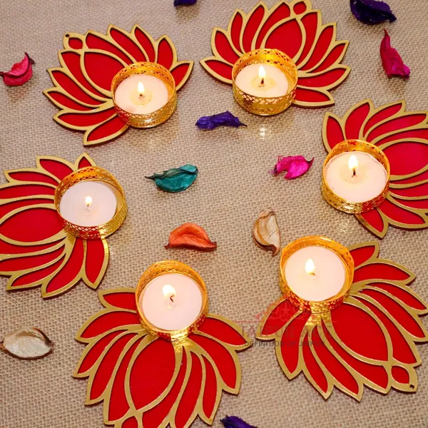 Set_of_6_Traditional_Handmade_Lotus_Candle_Holder_Rangoli_Tealight/Diya/Candles_Set_For_Home_Decoration