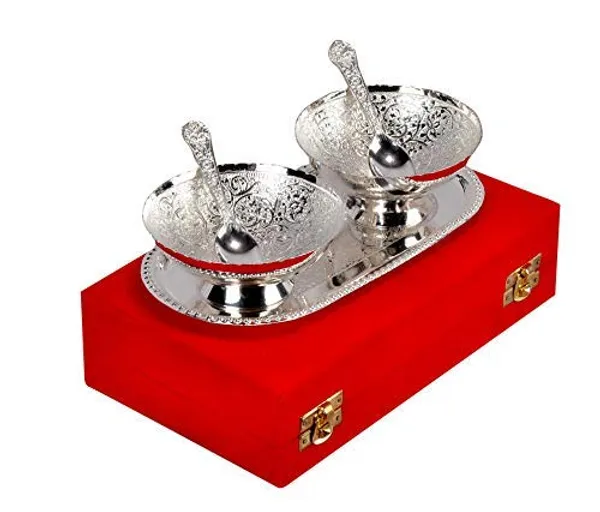 Silver_Aluminium_Bowl_with_Tray_Set_|_1_Tray_with_2_Bowls_(150_ml)_&_2_Spoons_(Silver)