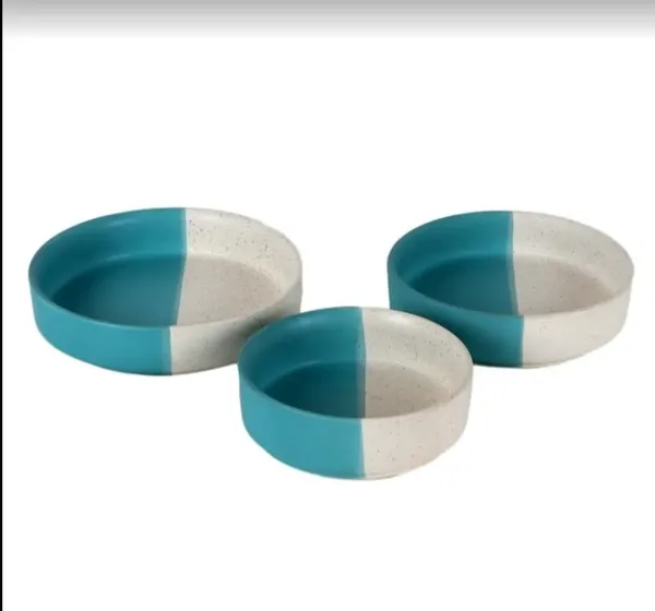 Set_Of_3_Blue_Handmade_Ceramic_Stylish_Premium_Bowl/Salad_Tray_Microwave_Dishwasher_Safe