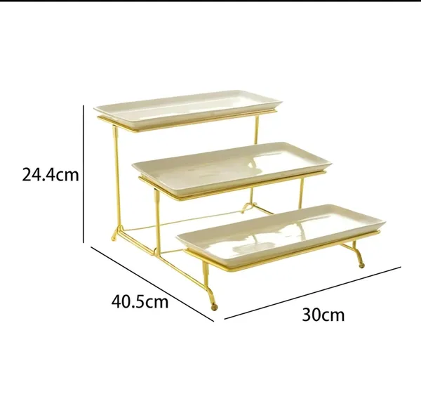 Gold_Metal_Snacks_Organizer_Buffet_Server_Gold_And_White,_Round,_Plated_Round_Tea_Break_Display_Pastry_Rack_Three_Tier_Snack_Shelf_Banquet_Cold_Meal_And_White