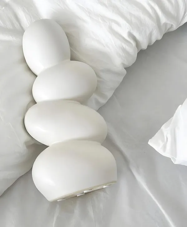White_Flower_Vase_Vases_For_Home_Decor-_Flower_Vases_Home_Decor-_Flower_Vase_Big_Size-_Ceramic_Vase-_Vase_For_Living_Room,Waterproof_Matte_Finish,Wave_Shape,6_Inches