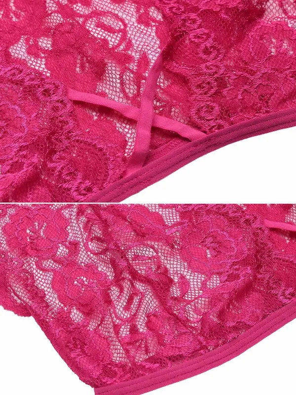 Rose_Pink_Sexy_Racerback_Lingerie_Set_For_Women