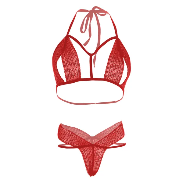 Red_Half_Cup_Erotic_Lingerie_For_Women