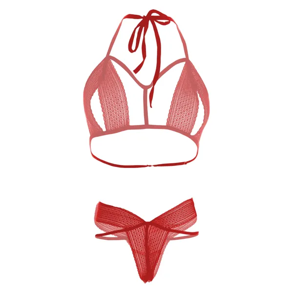 Red_Half_Cup_Erotic_Lingerie_For_Women