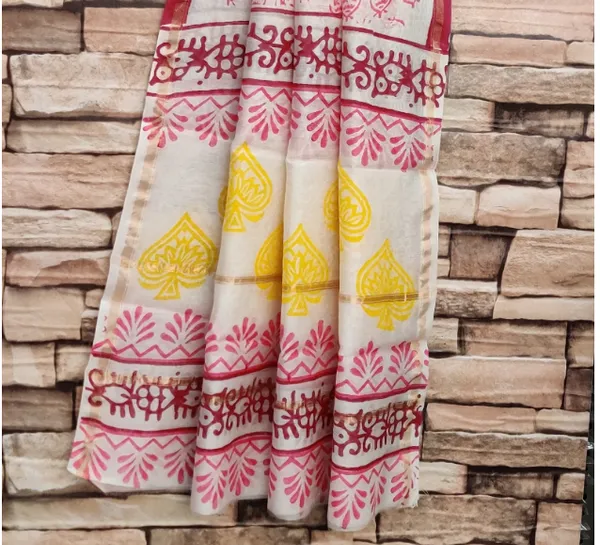 Hand_Printed_White_Classic_Taditional_Elegant__Chanderi_Silk_Dupatta_For_Women