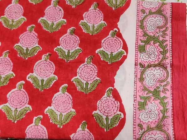 Hand_Printed_Red_Booti_Cotton_Suit_Set_With_Mulmul_Duptta