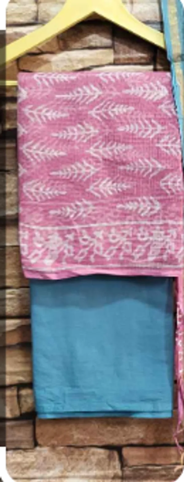 Hand_Printed_Pink__Taditional_&_Elegant__Contrast_Kota_Doria_Suit_For_Women