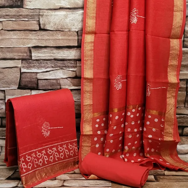 Hand_Printed_Red_Hand_Block_Print_Maheshwari_Silk_Suit_For_Women