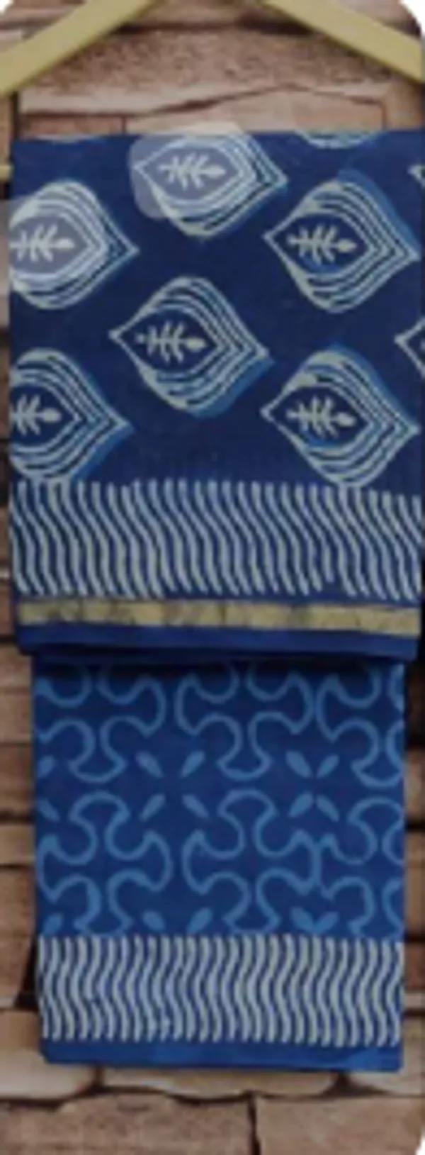 Hand_Printed_Indigo__Taditional_Block_Print_Chanderi_Silk_Suit_For_Women