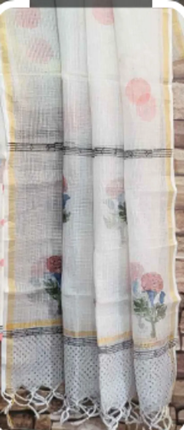 Hand_Printed_White_Traditional_&_Elegant__Contrast_Kota_Doria_Suit_For_Women