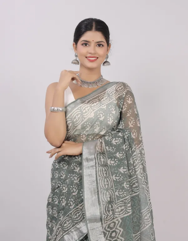 Hand_Printed_Indigo_Blue__Taditional_Dabu_Print_Kota_Doria_Saree_For_Women