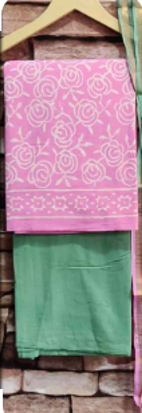 Hand_Printed_Pink__Taditional_Elegant_Jaal_Print_Cotton_Suit_With_Kota_Dupatta_For_Women