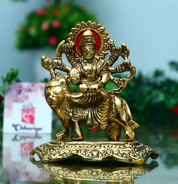 Gold_Durga_Maa_Murti_Decorative_Showpiece