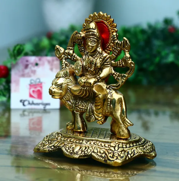 Gold_Durga_Maa_Murti_Decorative_Showpiece