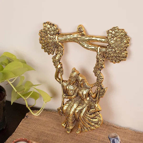 Golden_Metal_Wall_Hanging_Radha_Krishna_Jhula_Decorative_Showpiece