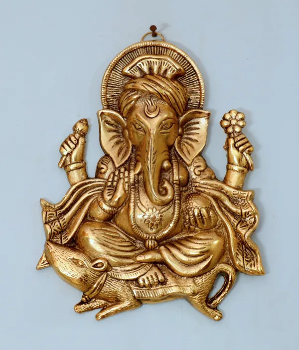 Gold_Wall_Hanging_Lord_Ganesh_Idol_Statue_For_Home_Decor_Decorative_Showpiece