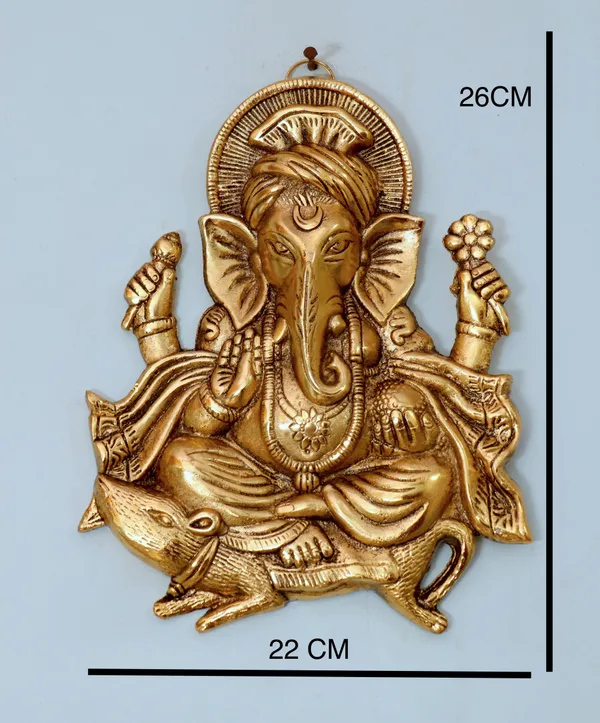 Gold_Wall_Hanging_Lord_Ganesh_Idol_Statue_For_Home_Decor_Decorative_Showpiece