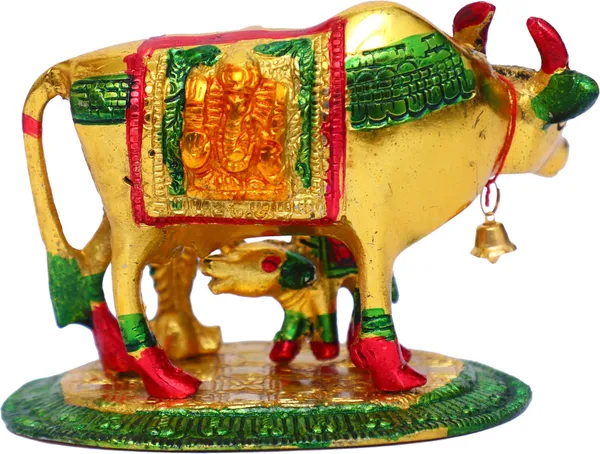 Multicolor_Metal_Krishna_With_Kamdhenu_Cow_With_Calf_Handicraft_For_Home_Decor_Gift_Item_Decorative_Showpiece