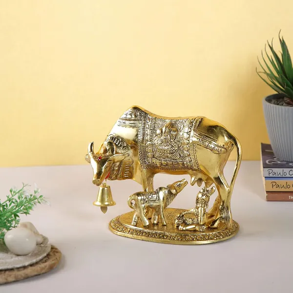 Golden_Metal_Krishna_Idol_With_Kamdhenu_Cow_With_Calf_Statue_For_Home_Decor_Gift_Item_Decorative_Showpiece