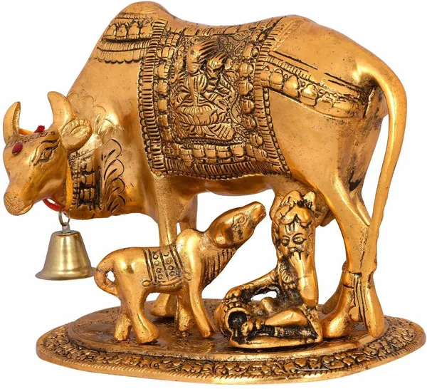 Golden_Metal_Krishna_Idol_With_Kamdhenu_Cow_With_Calf_Statue_For_Home_Decor_Gift_Item_Decorative_Showpiece