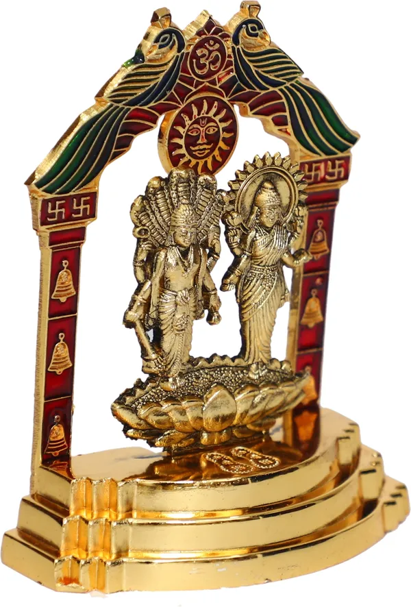 Golden_Metal_Lakshmi_Narayan_Idol_Vishnu_Laxmi_Murtii_Krishna_Statue_Decorative_Showpiece