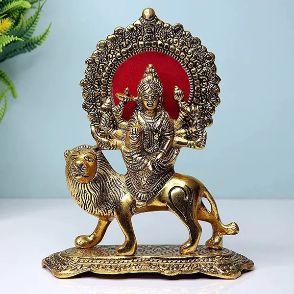 Golden_Metal_Maa_Durga_Murti_Idol_Decorative_Showpiece