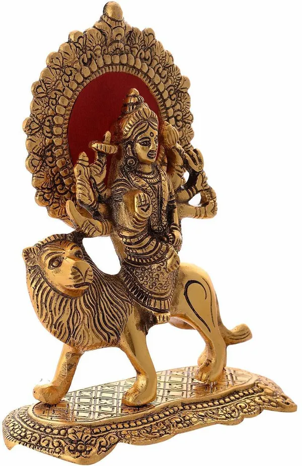 Golden_Metal_Maa_Durga_Murti_Idol_Decorative_Showpiece