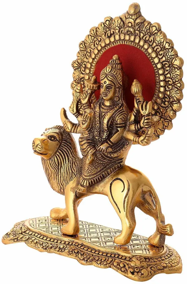 Golden_Metal_Maa_Durga_Murti_Idol_Decorative_Showpiece