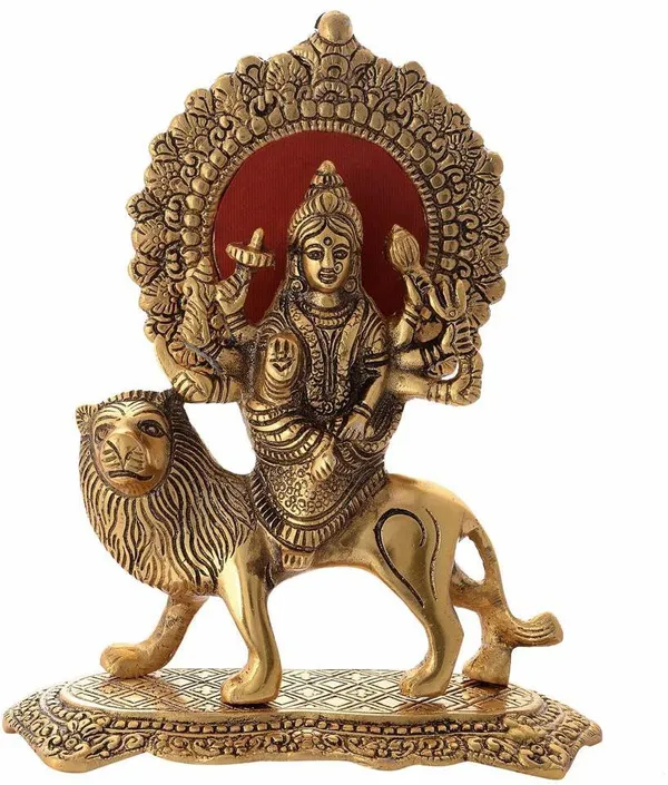Golden_Metal_Maa_Durga_Murti_Idol_Decorative_Showpiece
