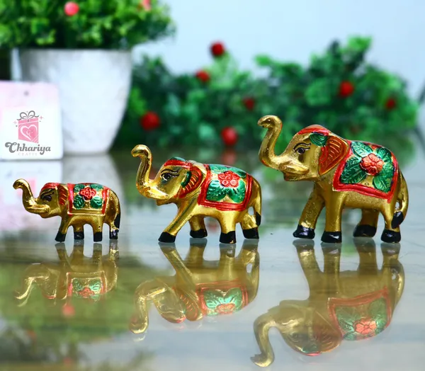 Multicolor_Set_Of_3_Elephant_Idol_&_Showpiece_For_Home_Decor_And_Gift_Decorative_Showpiece