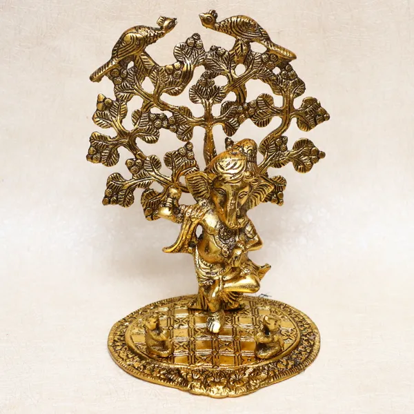 Golden_Metal_Ganesh_Dancing_Statue_Ganpati_Sitting_Under_Tree_Idol_For_Home_Office_And_Gifts_Decorative_Showpiece