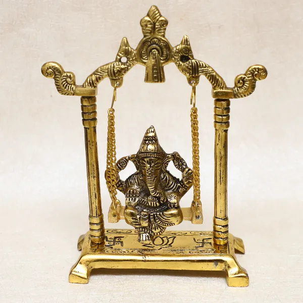 Golden_Metal_Ganesh_Swing_Jhula_For_Home_And_Office_Gift_Item_Decorative_Showpiece