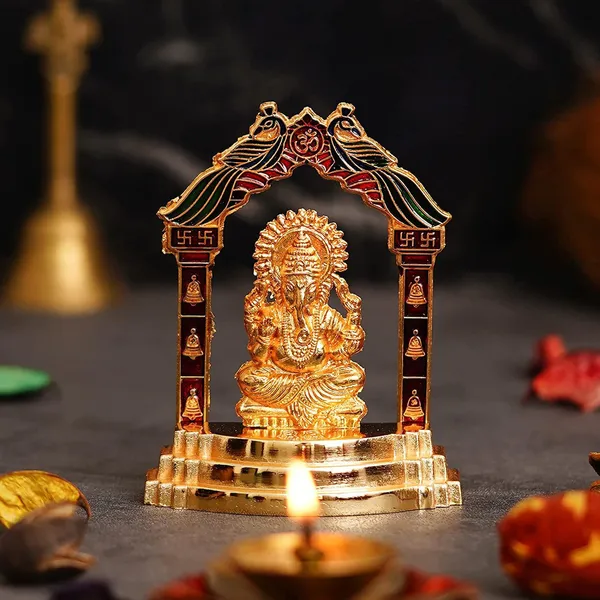 Gold_Metal_Ganesh_Idol_Ganesha_Ganpati_Murti_Home_And_Office_Diwali_Gift_Item_Decorative_Showpiece