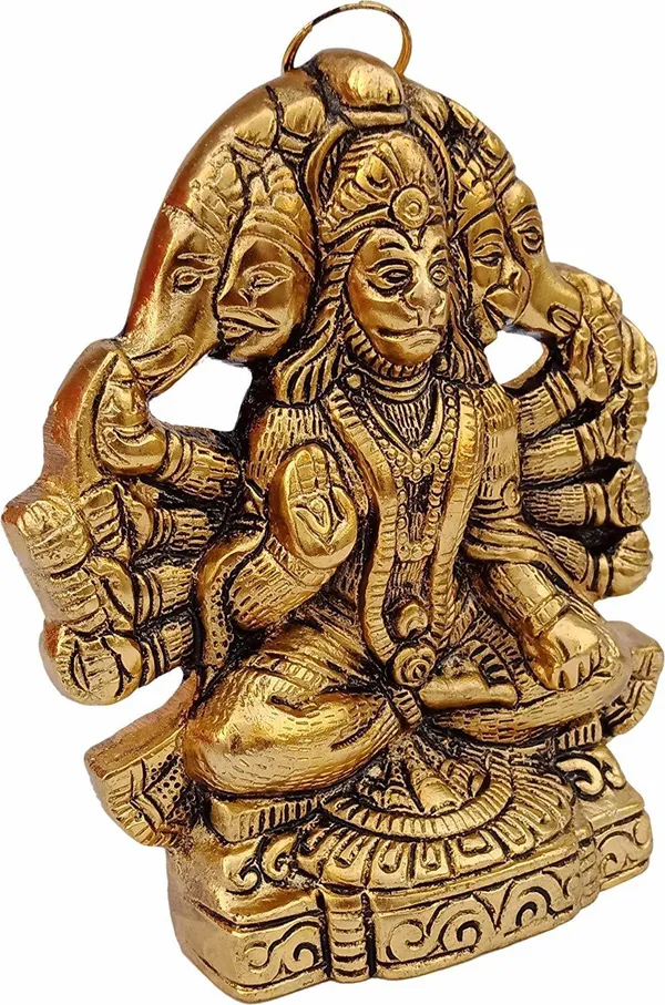 Multicolor_Panchmukhi_Hanuman_Ji_Murti_/_Bajrangbali_Murti_Gift_Article_Decorative_Showpiece