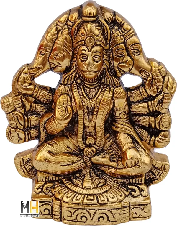 Multicolor_Panchmukhi_Hanuman_Ji_Murti_/_Bajrangbali_Murti_Gift_Article_Decorative_Showpiece